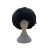 Leprachaun Sheepskin Co Black Fur-Lined Winter Hat Size Large Made in USA