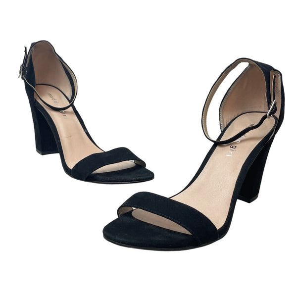 Madden Girl Women's Black Beella Blocked Heels Sz 8.5