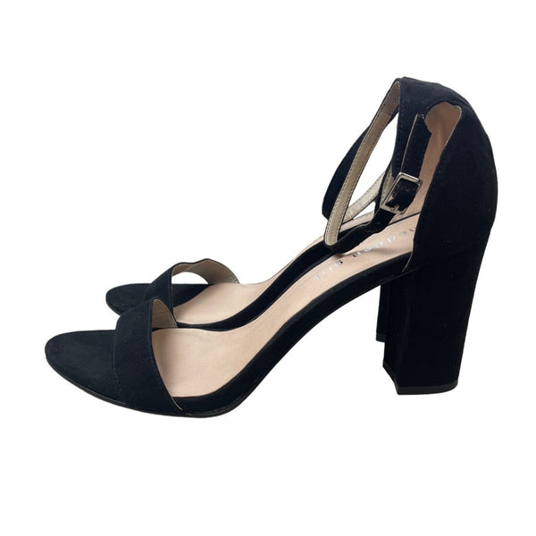 Madden Girl Women's Black Beella Blocked Heels Sz 8.5