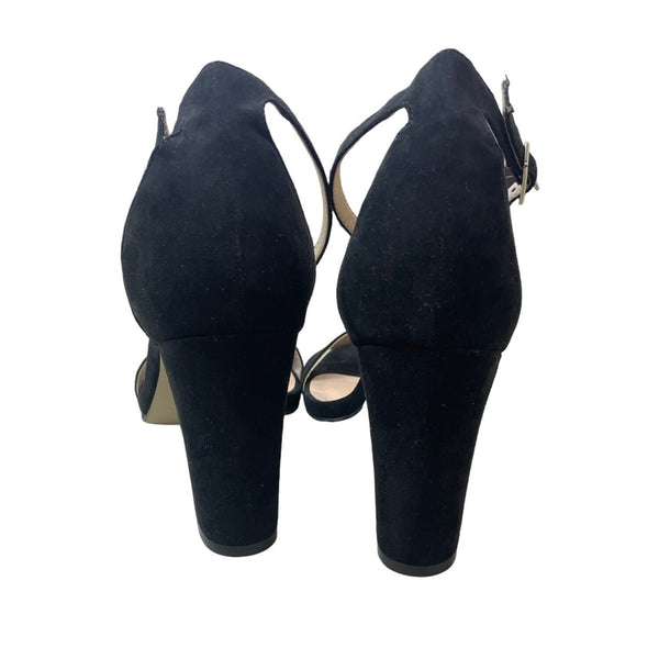 Madden Girl Women's Black Beella Blocked Heels Sz 8.5