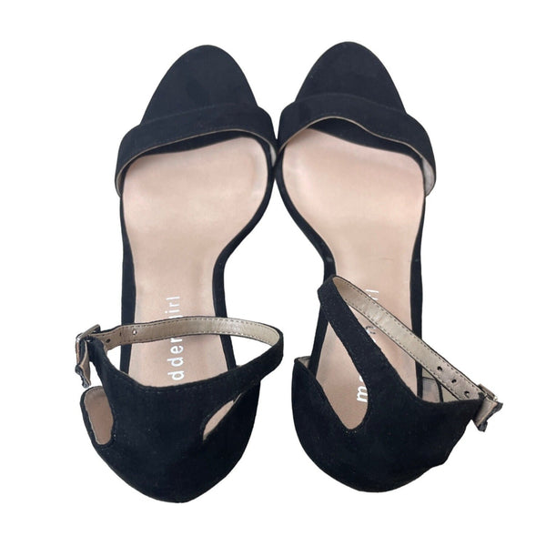 Madden Girl Women's Black Beella Blocked Heels Sz 8.5
