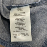 DKNY Boys Denim Button-Up Long Sleeve Single Chest Pocket Shirt Sz M 10/12 - New