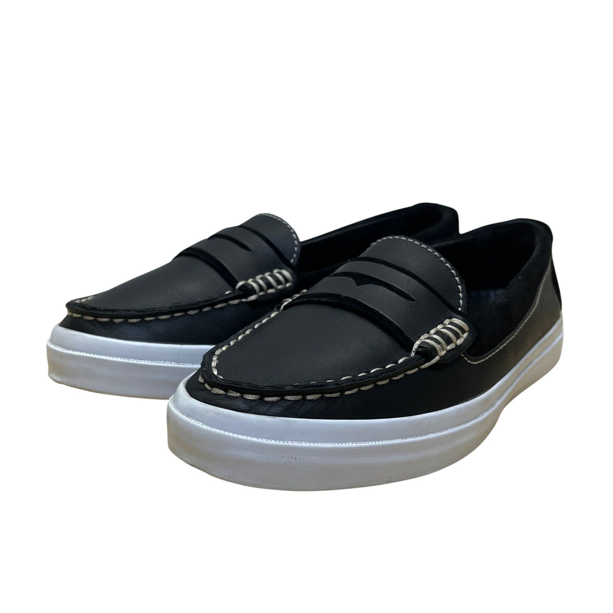 Cole Haan Women’s Black Leather Slip-On Pinch Weekender Penny Loafers Size 6B