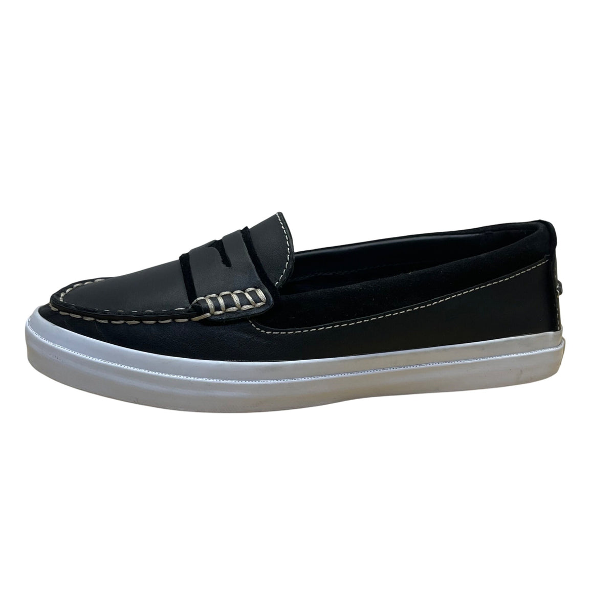 Cole Haan Women’s Black Leather Slip-On Pinch Weekender Penny Loafers Size 6B