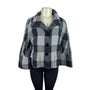 Carlisle Women's Black & Gray Plaid Wool Blend Cropped Jacket Size 8