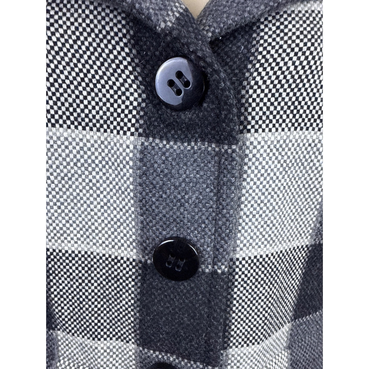 Carlisle Women's Black & Gray Plaid Wool Blend Cropped Jacket Size 8