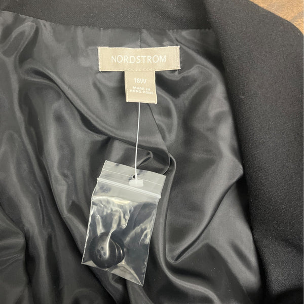 Nordstrom Womens Black Wool Blazer Size 18W