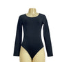Mangopop Women's Black Long Sleeve Bodysuit Size S