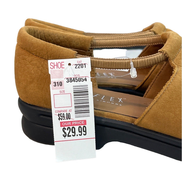 Lizflex Women's Brown Leather Carlisle Slip On Shoes Sz 7.5M - NWT