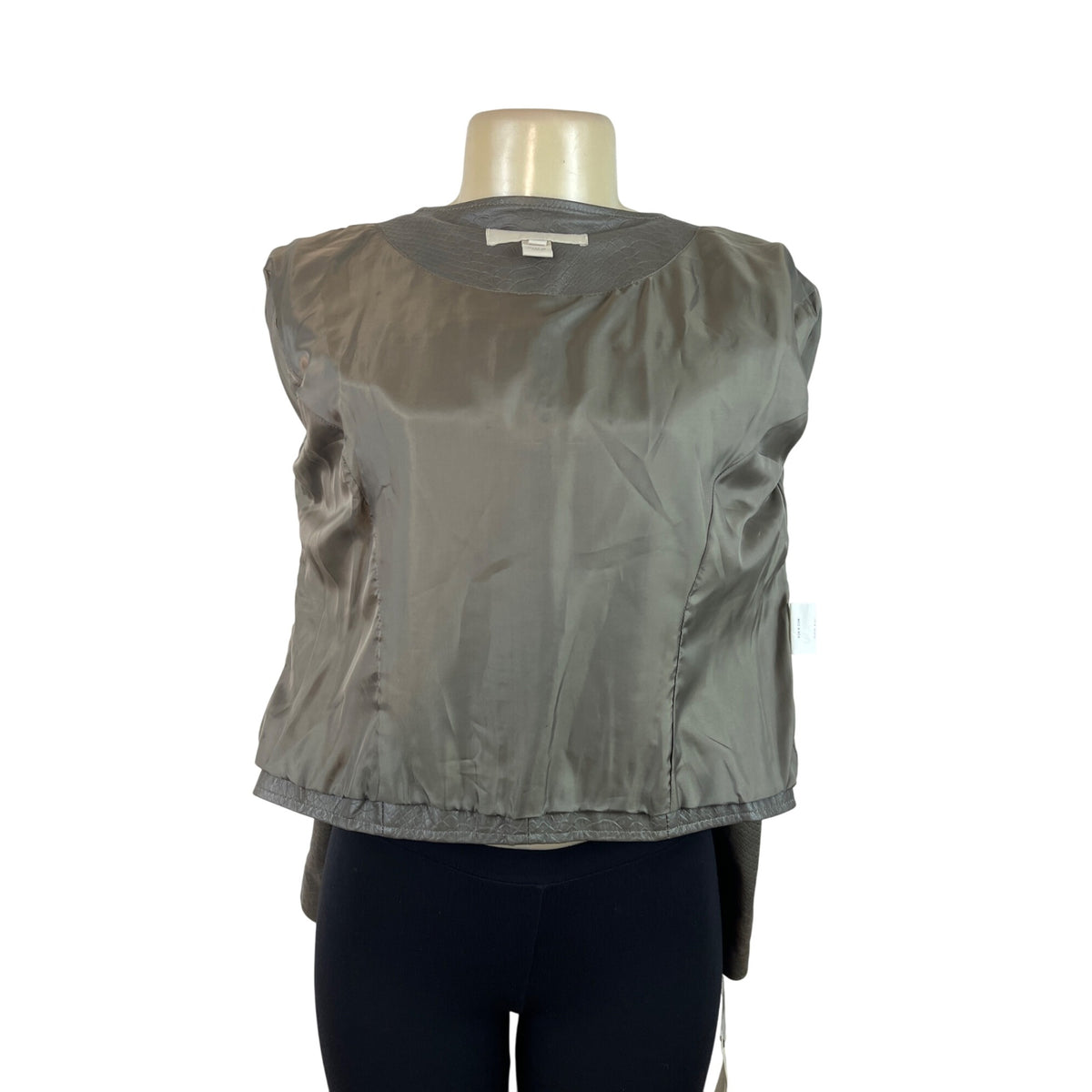 Bagatelle Womens Leather Snake Print Jacket Gray With Zip Closure Size S - New