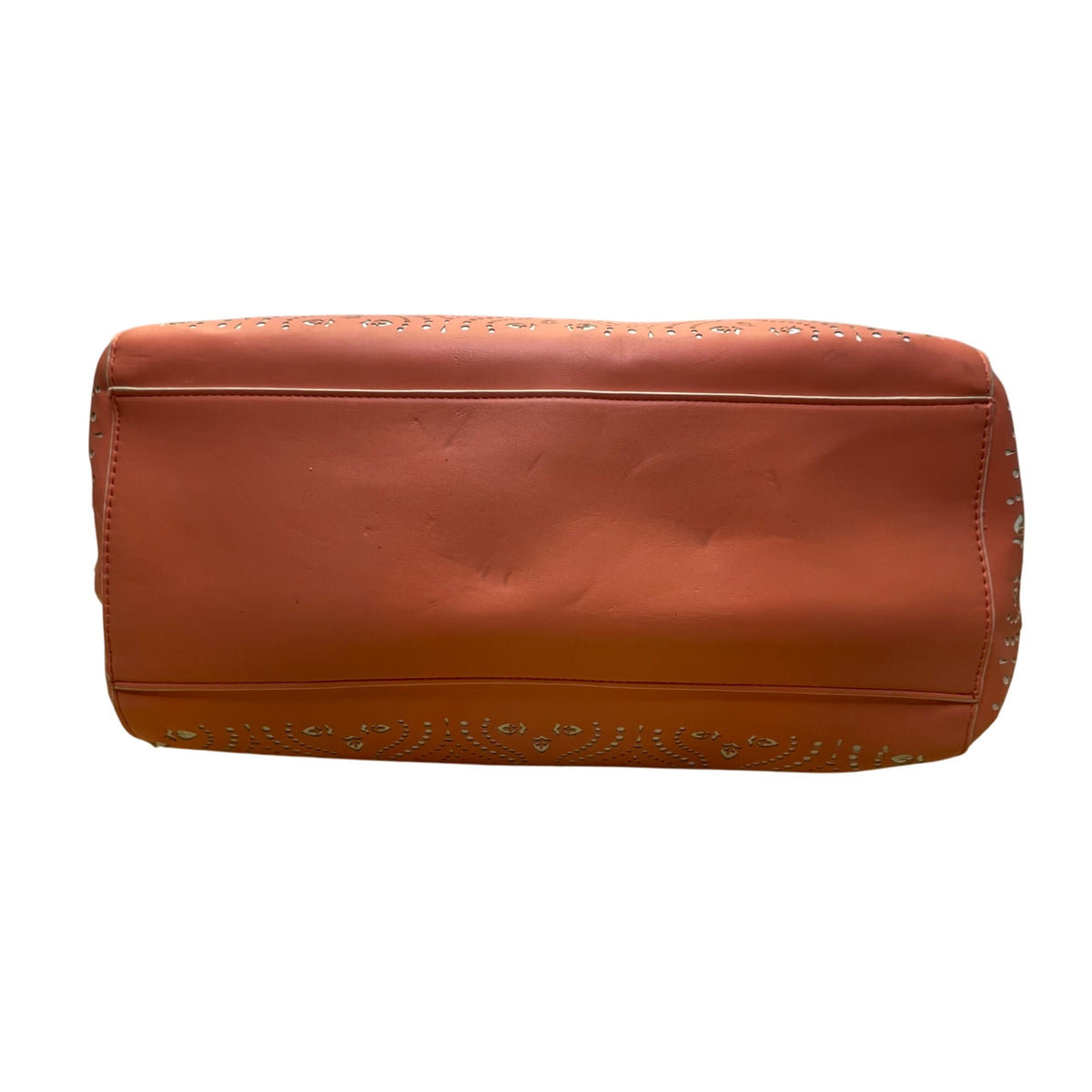 Vera Bradley Women’s Coral Faux Leather Laser Cut Tote Bag With Shoulder Straps