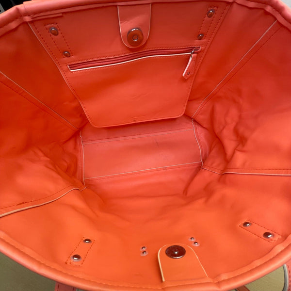 Vera Bradley Women’s Coral Faux Leather Laser Cut Tote Bag With Shoulder Straps