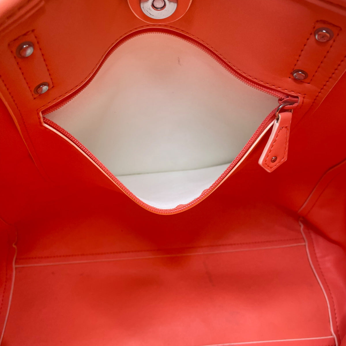 Vera Bradley Women’s Coral Faux Leather Laser Cut Tote Bag With Shoulder Straps