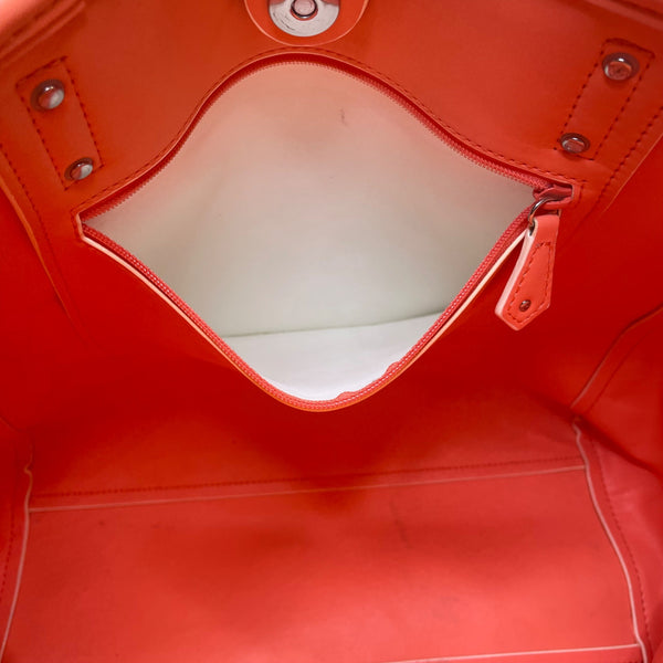 Vera Bradley Women’s Coral Faux Leather Laser Cut Tote Bag With Shoulder Straps