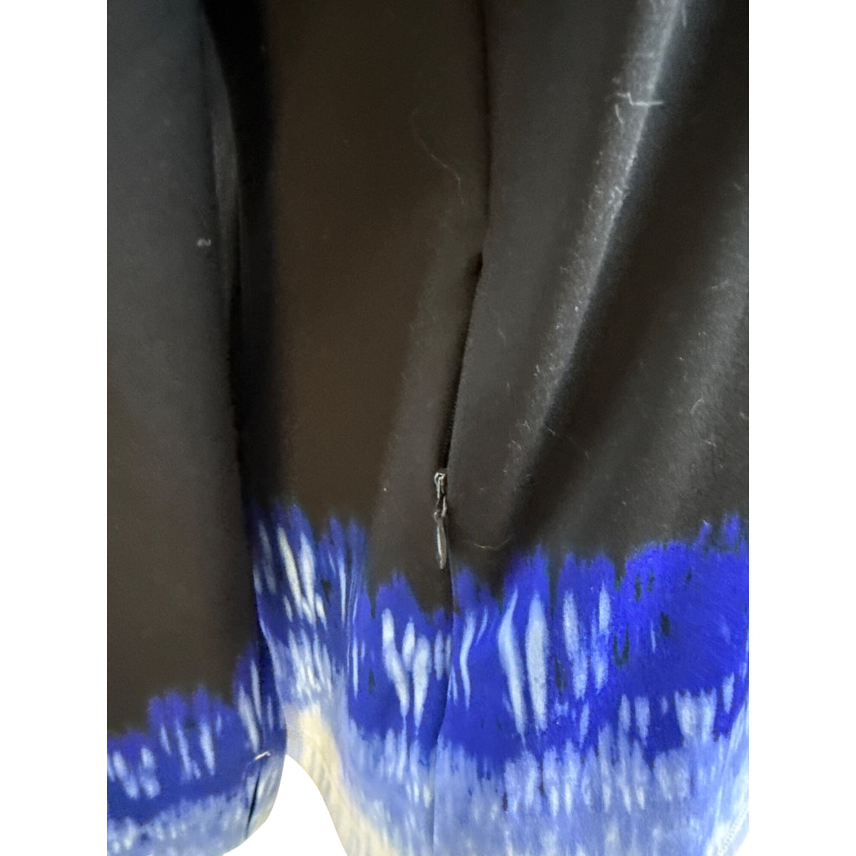 Talbots Women's Blue & Black Tie Dye Quarter Zip Pullover Shirt Size PL