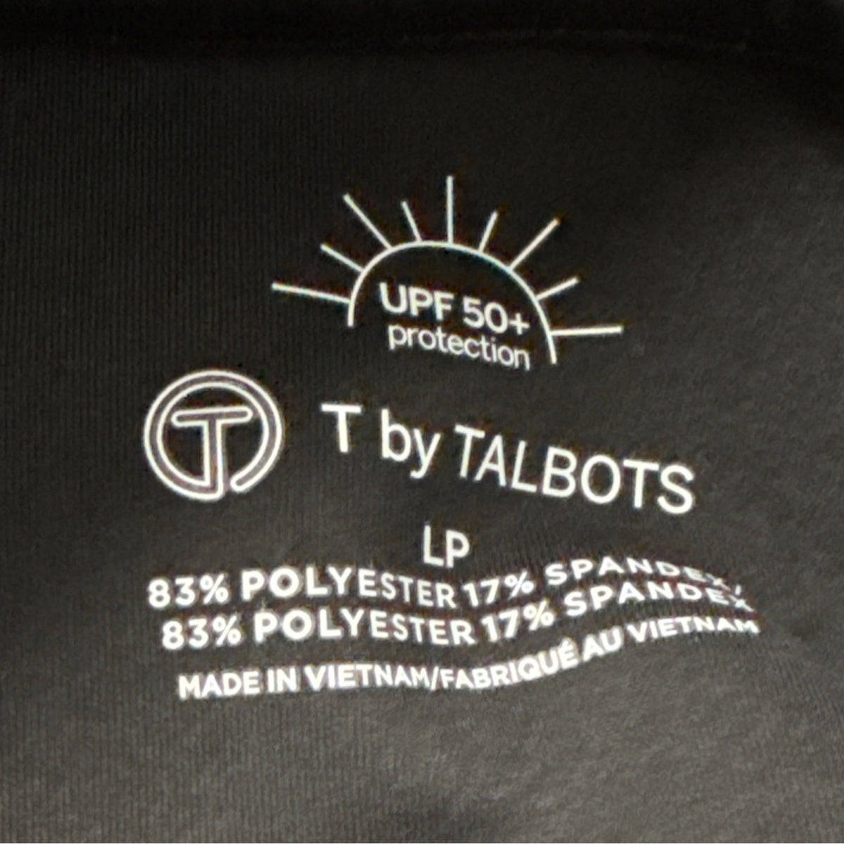 Talbots Women's Blue & Black Tie Dye Quarter Zip Pullover Shirt Size PL