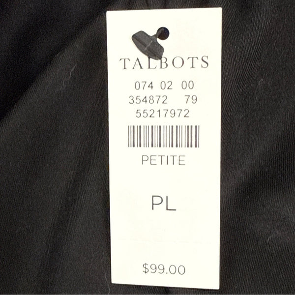 Talbots Women's Blue & Black Tie Dye Quarter Zip Pullover Shirt Size PL