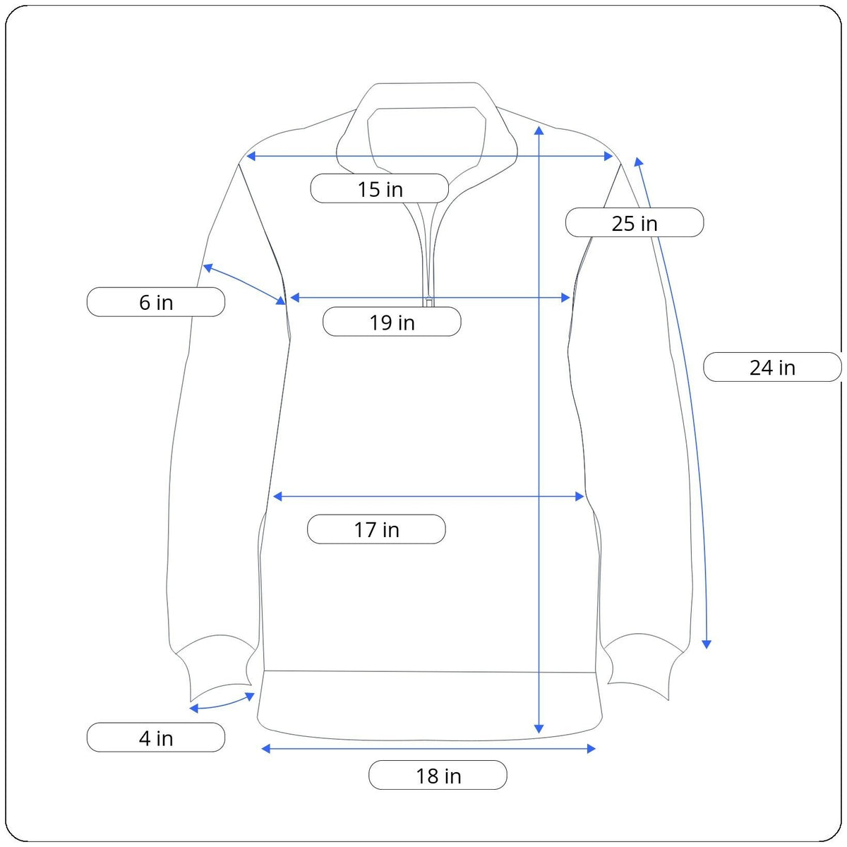 Talbots Women's Blue & Black Tie Dye Quarter Zip Pullover Shirt Size PL