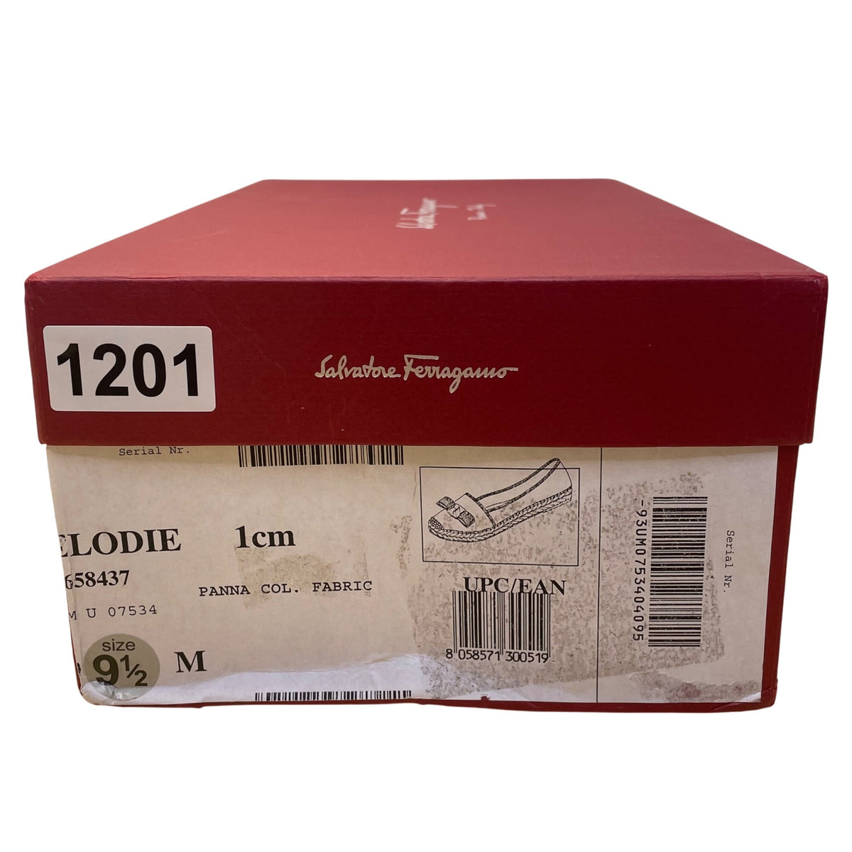 Salvatore Ferragamo Women’s Beige Panna Bow Elodie Espadrilles Flats Sz 9.5M