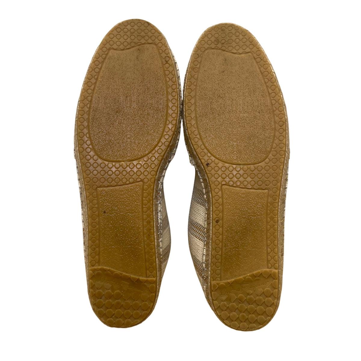 Salvatore Ferragamo Women’s Beige Panna Bow Elodie Espadrilles Flats Sz 9.5M