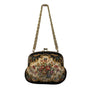 Walborg Women's Multicolor Floral Needlepoint With Chain Strap Evening Bag
