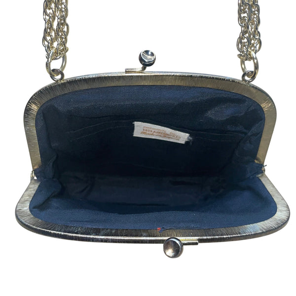 Walborg Women’s Multicolor Floral Needlepoint With Chain Strap Evening Bag