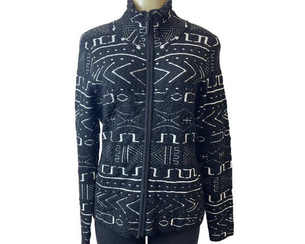 Icelandic Women's Black Sigourney Full Zipper Turtle Neck Jacket Sz S