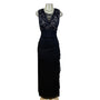 Betsy Adam Lace-Embellished Women's Black Sleeveless Maxi Dress Size 18