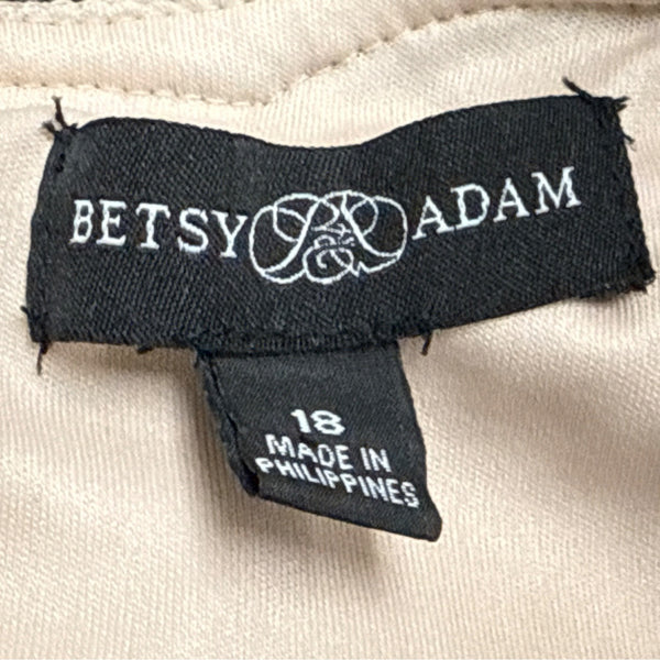 Betsy Adam Lace-Embellished Women's Black Sleeveless Maxi Dress Size 18
