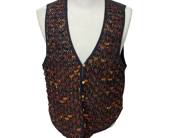 Shelly & Arnold Men's Multicolor Sleeveless & Woven Vest Size 1X