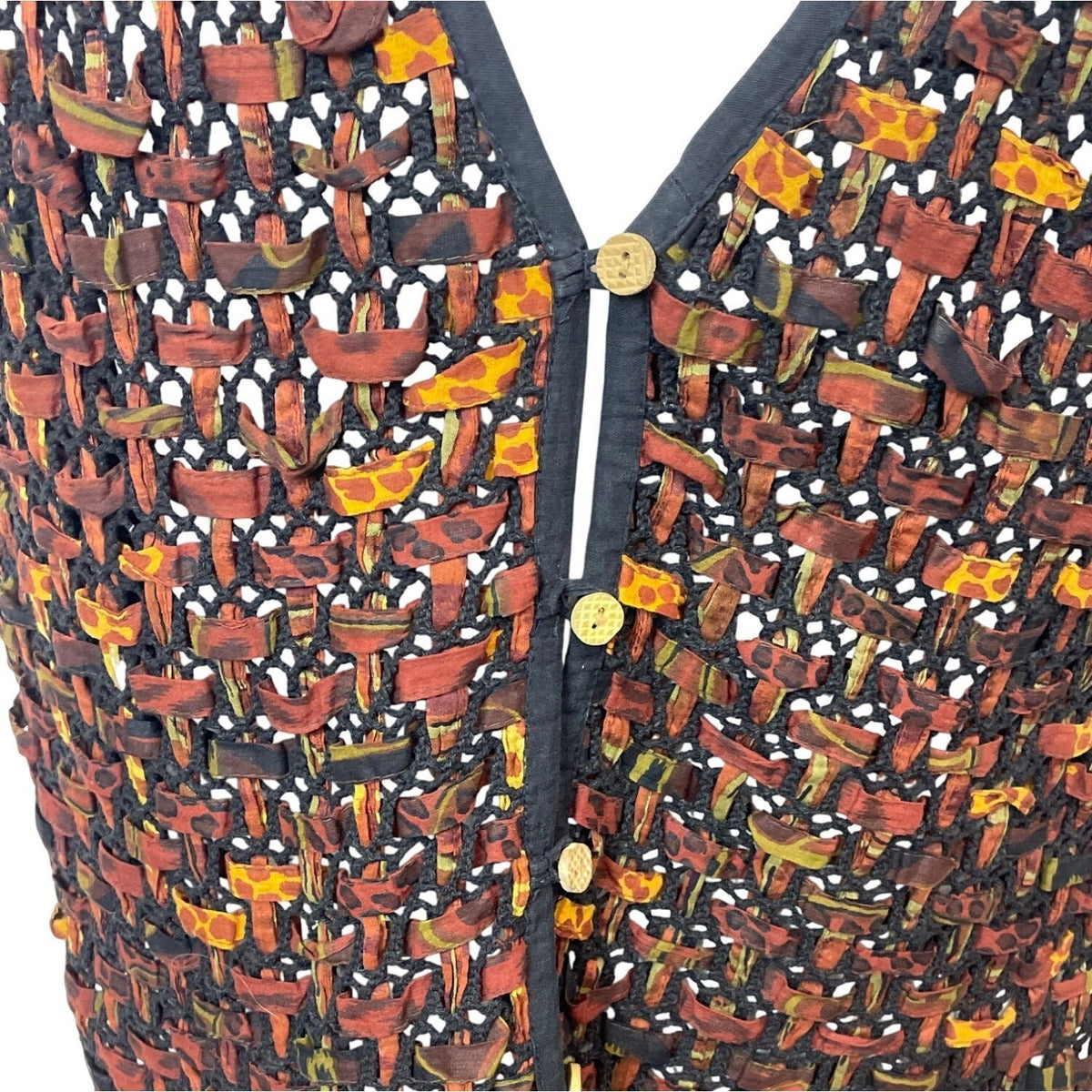 Shelly & Arnold Men's Multicolor Sleeveless & Woven Vest Size 1X