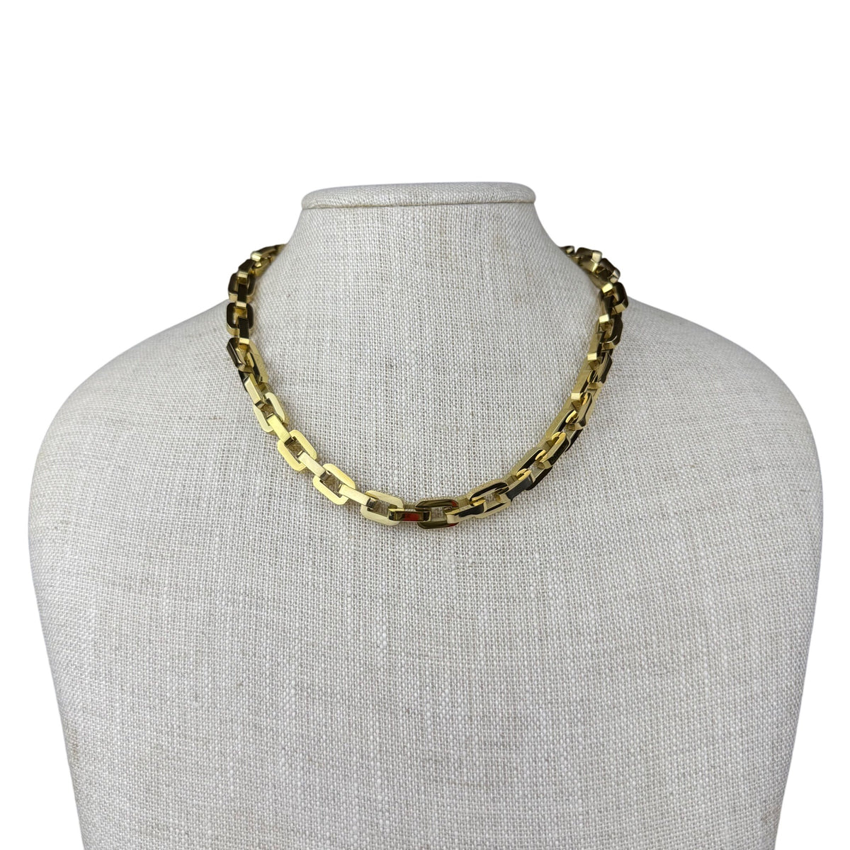 Eddie Borgo Gold Tone Chain Link Necklace Lobster Clasp Classic Design