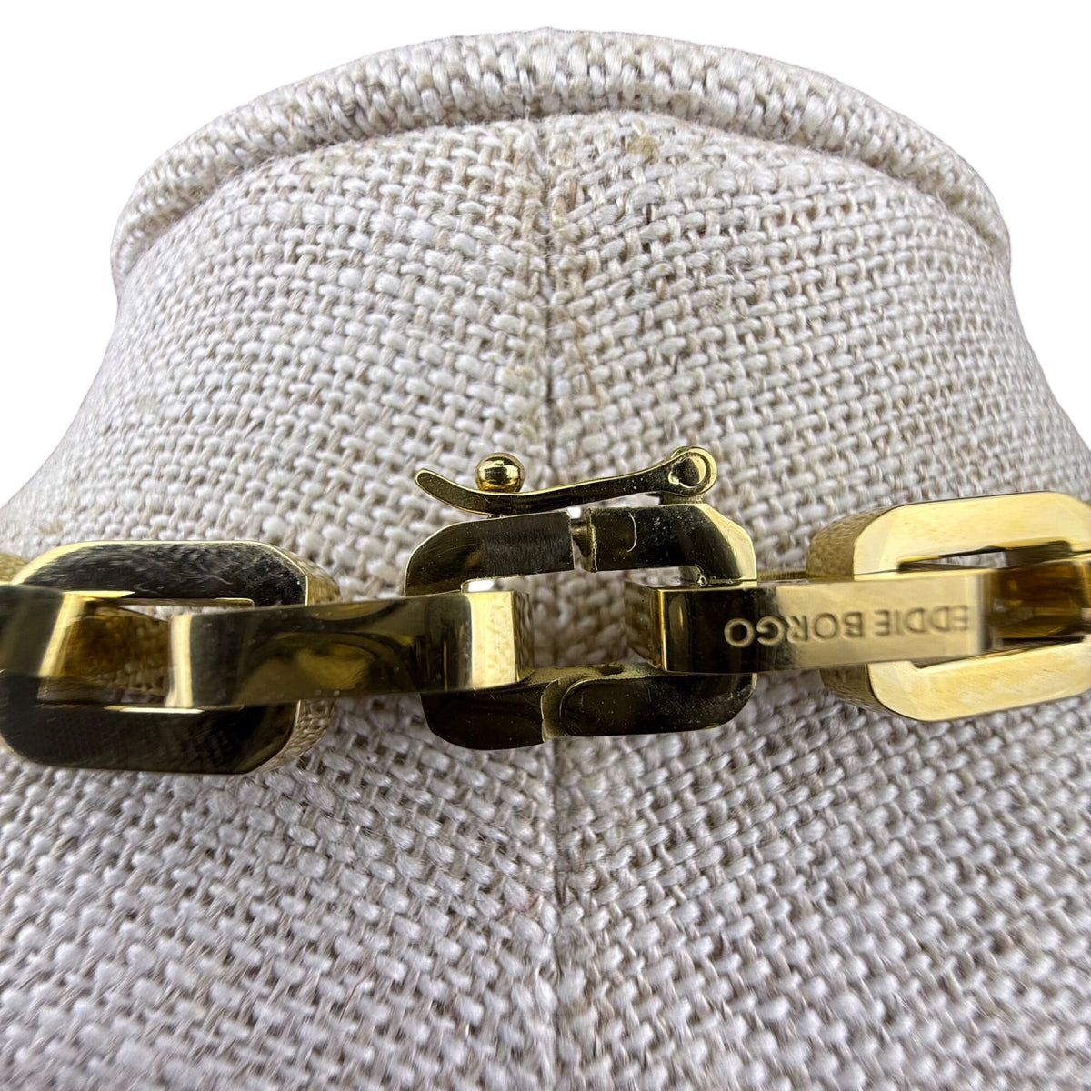 Eddie Borgo Gold Tone Chain Link Necklace Lobster Clasp Classic Design