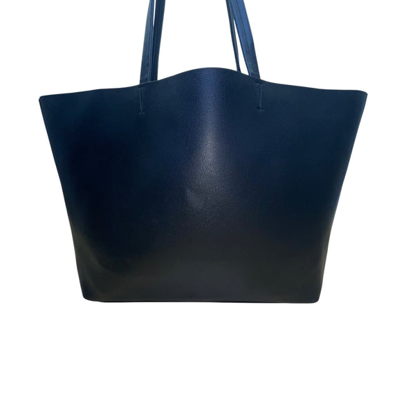 Victorias Secret Women’s Black Faux Leather Multicolor Tassel Accent Tote Bag