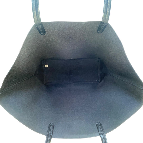 Victorias Secret Women’s Black Faux Leather Multicolor Tassel Accent Tote Bag