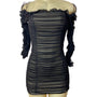 Fashion Nova Women's Black Mesh Bodycon Dress Sz XS - NWT