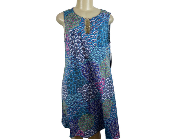 MSK Womens Sleeveless Printed Slip on Dress Size L- New