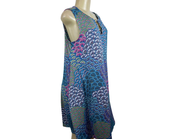 MSK Womens Sleeveless Printed Slip on Dress Size L- New
