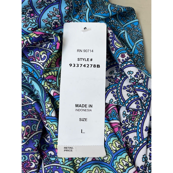 MSK Womens Sleeveless Printed Slip on Dress Size L- New