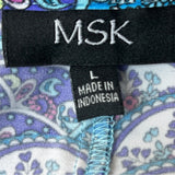 MSK Womens Sleeveless Printed Slip on Dress Size L- New