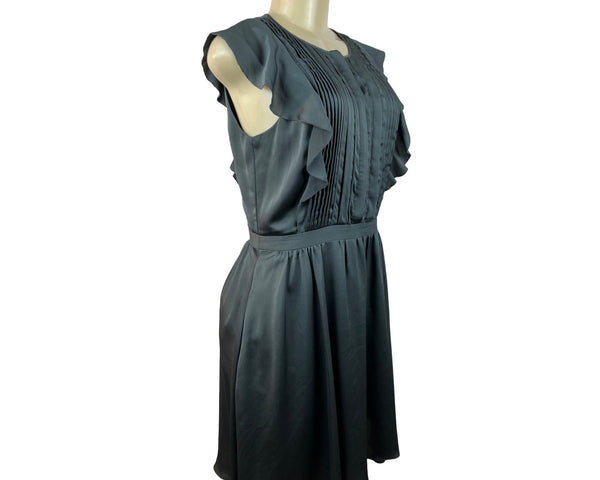 Banana Republic Women's Green Pintuck Short Sleeve Dress Sz 4 (EUR 34)