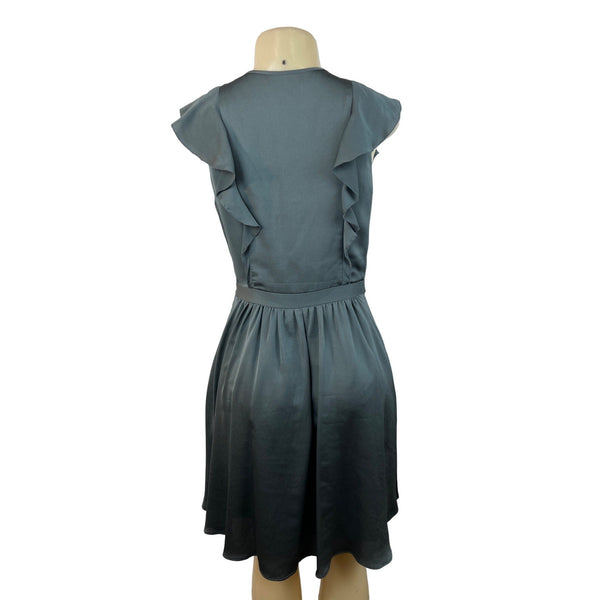 Banana Republic Women's Green Pintuck Short Sleeve Dress Sz 4 (EUR 34)