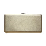 Vintage Volupté Gold Hard Shell Rhinestone Clasp Clutch Purse Sz S