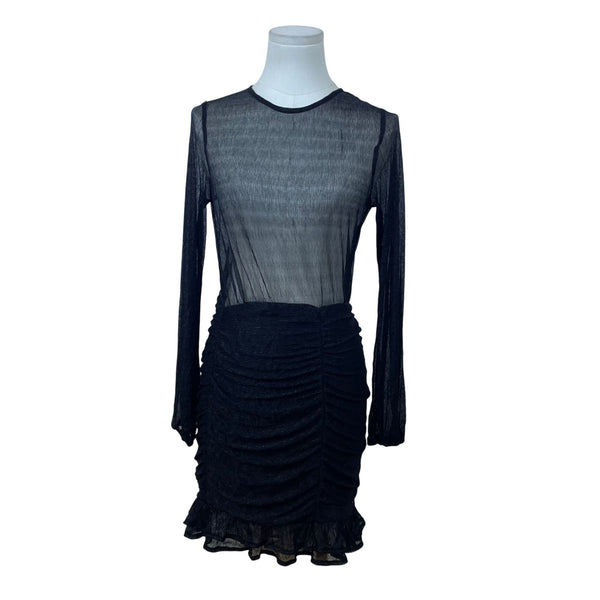 Fashion Nova Women's Black Ruched Long Sleeve Mini Dress Open Back Sz Picky Thrifter Fashion Nova Women's Black Ruched Long Sleeve Mini Dress Open Back Sz Picky Thrifter