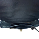 Vintage Coach Black Leather Turn Lock Adjustable Strap Crossbody Bag Sz M