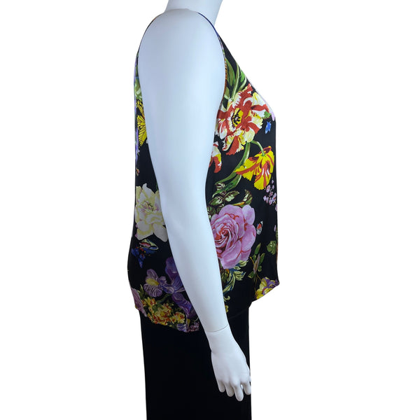 Caroline Rose Floral Sleeveless Women’s Blouse Vibrant Multicolor Size 2X