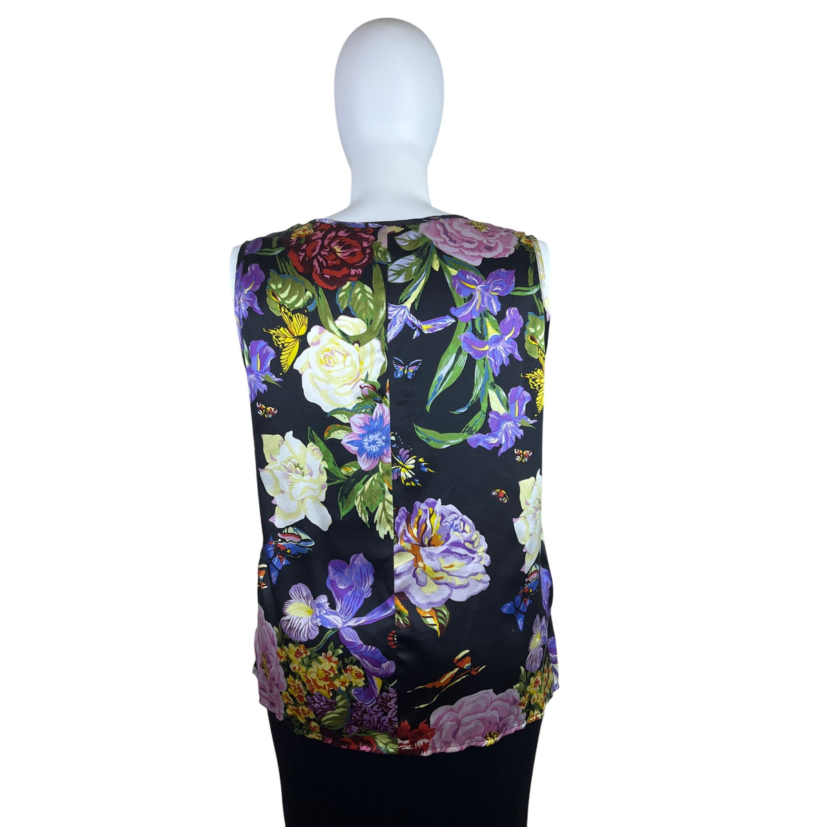 Caroline Rose Floral Sleeveless Women’s Blouse Vibrant Multicolor Size 2X