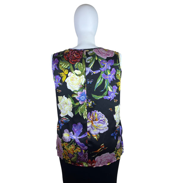 Caroline Rose Floral Sleeveless Women’s Blouse Vibrant Multicolor Size 2X