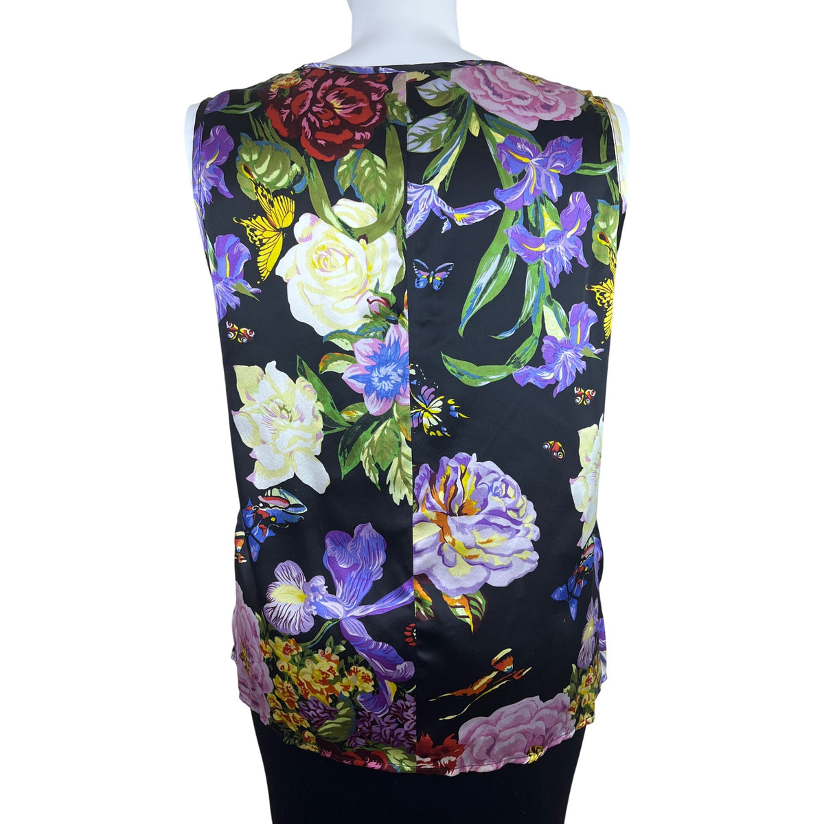 Caroline Rose Floral Sleeveless Women’s Blouse Vibrant Multicolor Size 2X