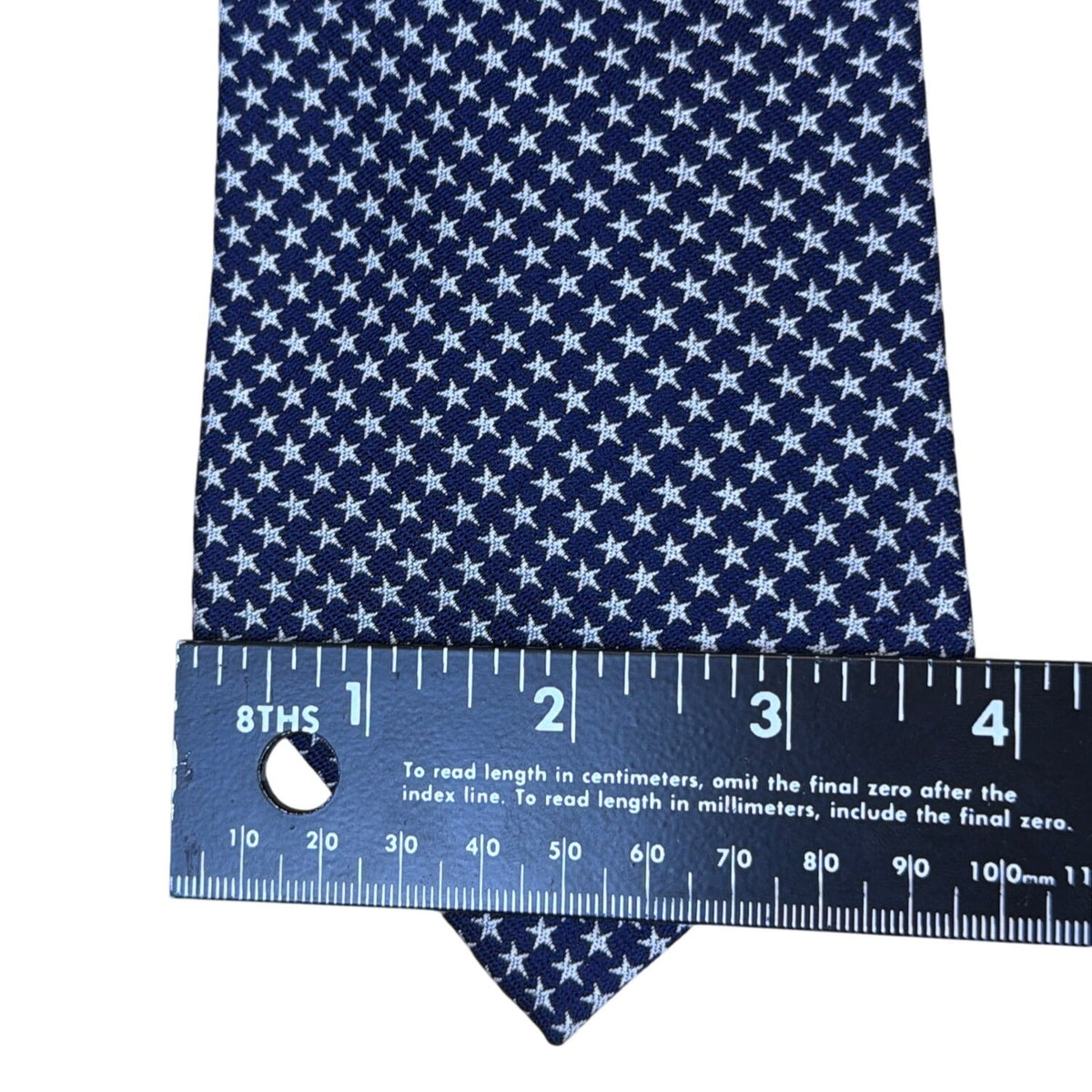 Vintage Brooks Brothers Mens Navy Silk Star Pattern Tie
